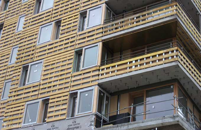 Immeuble 3F de logements sociaux, bureaux et commerces à Paris – architecte Gangnet, charpentier Ossabois