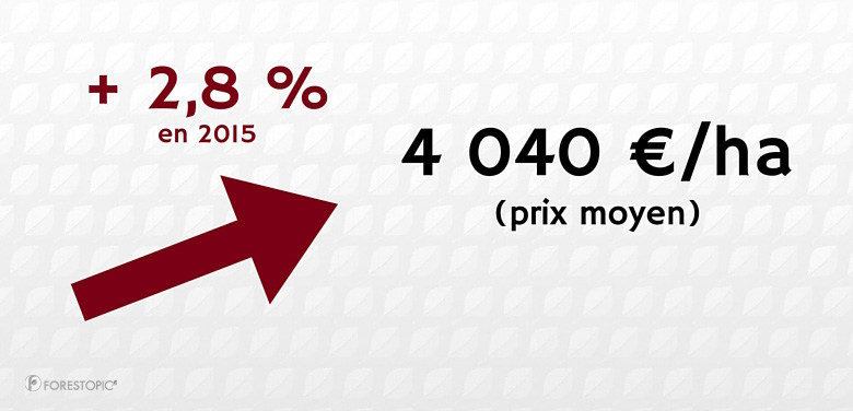 Prix moyen des forêts en euros par hectare (2015) Prix moyen des forêts en euros par hectare (2015)