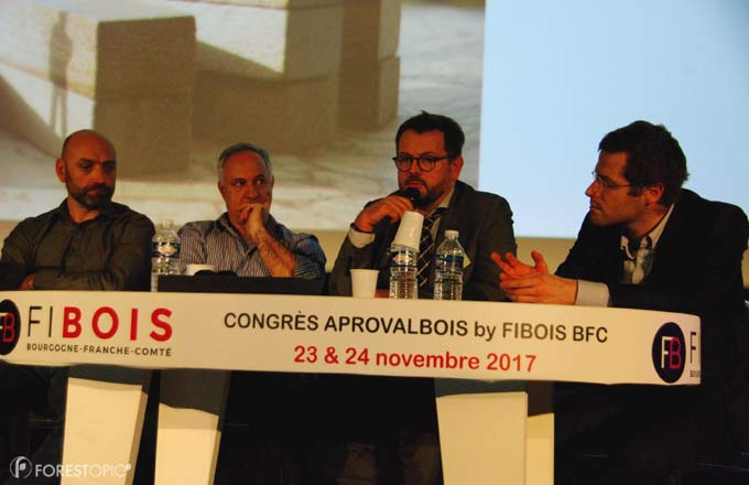 De gauche à droite: Julien Bouthillon (Cosylva), Christophe Gazel (IPEA), Philippe Hermet (Epamarne), Paul Normier (Mobibam)