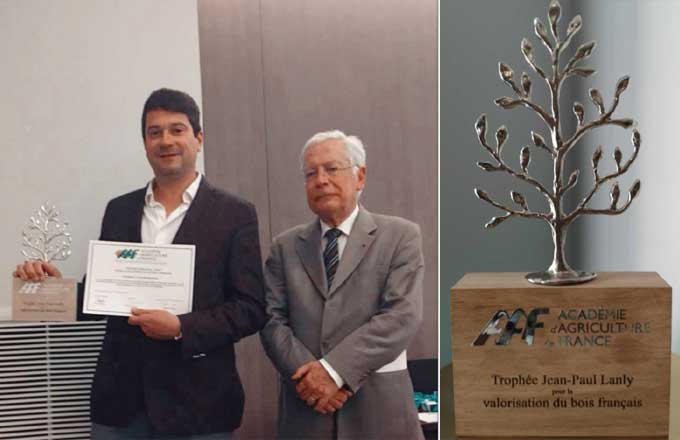 Christophe Février, président de Brugère, avec Jean Paul Lanly, créateur du Trophée Lanly