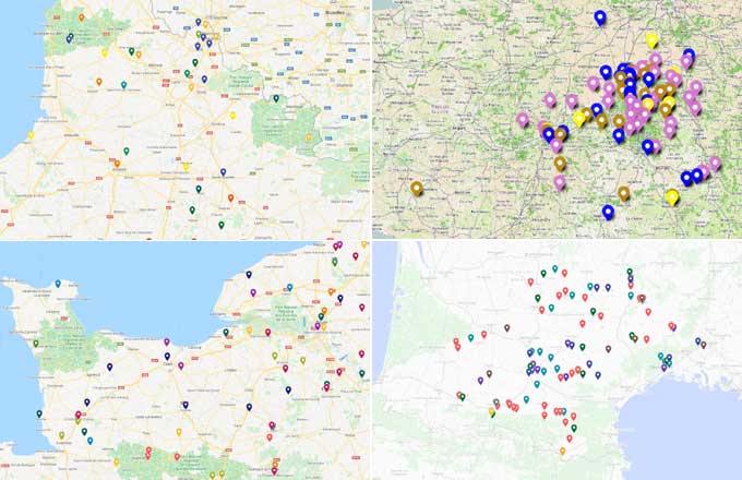 Cartographies FBR / Google et OpenStreetMap