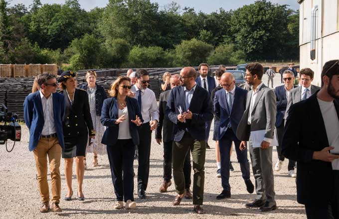 Au centre, Olivia Grégoire et Benoît Caron (crédit photo: Los Andes Agency)