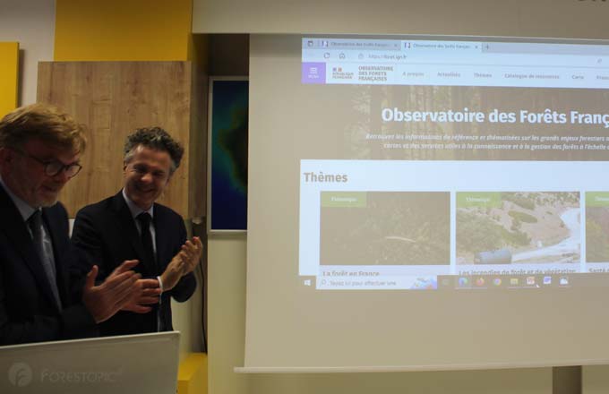 Inauguration de l’Observatoire des forêts, par les ministres Marc Fesneau et Christophe Béchu (crédit photo: CC/Forestopic)