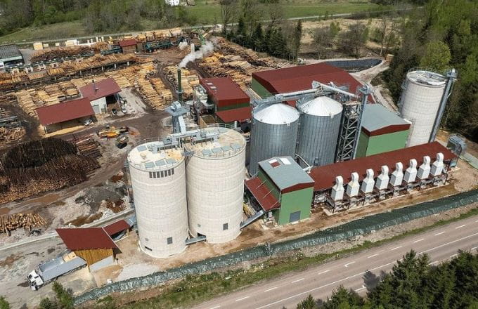Usine Lorraine Pellets, vue aérienne (crédit photo: Euro Energies)