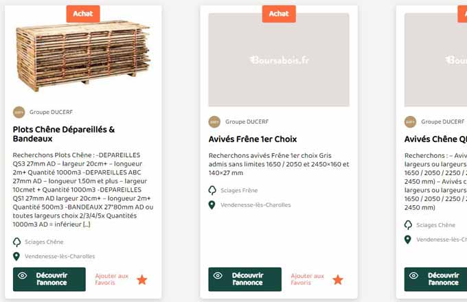 Une bourse en ligne pour les bois qui cherchent leur marché