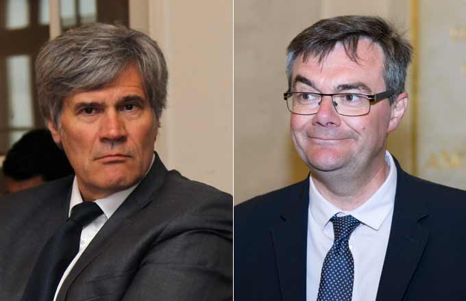 De gauche à droite: Stéphane Le Foll et Rémy Rebeyrotte, députés de la Sarthe et de la Saône-et-Loire respectivement