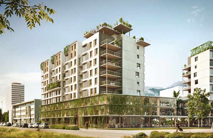 Projet d’immeuble bois «Des Alpes au jardin» à Grenoble, architectes Tekhné et R2K