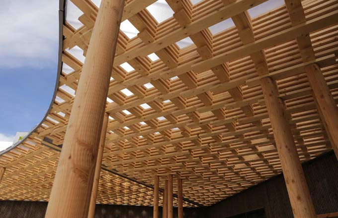 Collège du Chéran à Rumilly en Haute-Savoie, certifié « Bois des Alpes », conçu par AER Architectes (crédit photo: Xavier Courraud)