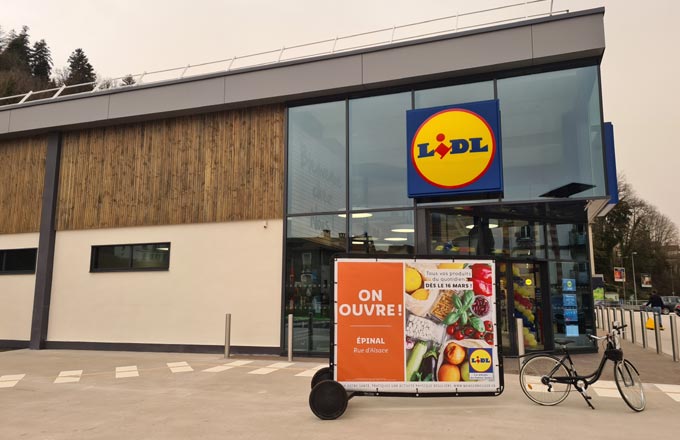 Supermarché à structure et bardage bois de Lidl, à Épinal (photo: droits réservés)