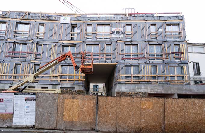 Immeuble bois «L’Hester», en cours de construction à Rosny-sous-Bois