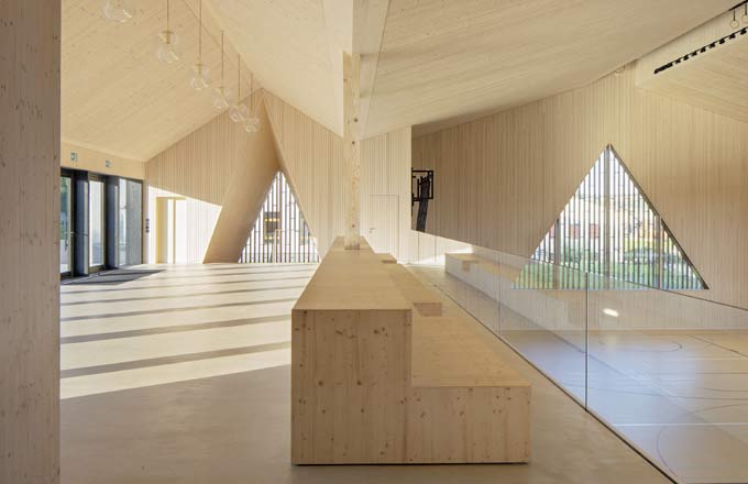 Une salle polyvalente en sapin primée par le Prix international d’architecture bois 2019