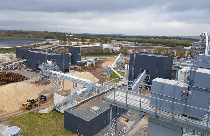 Site de production de granulés noirs de bois (HPCI) d’Européenne de Biomasse (crédit photo: Européenne de Biomasse)
