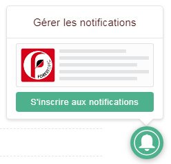 S'inscrire aux notifications