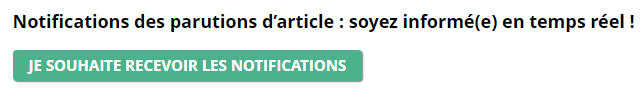 Je souhaite recevoir les notifications